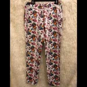 Yilanxianni Flower and Butterfly white dress pants